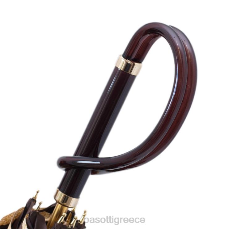 ομπρέλα | PASOTTI 189 1411-61 α - ομπρέλα με καφέ στίγματα διπλό ύφασμα 2N6B8429 για άνδρες και γυναίκες